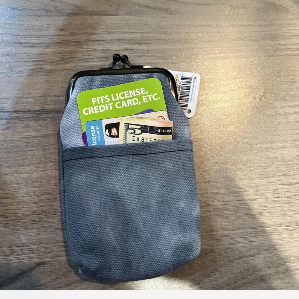 Gray TYE DYE Coin Purse with Card Holder NEW